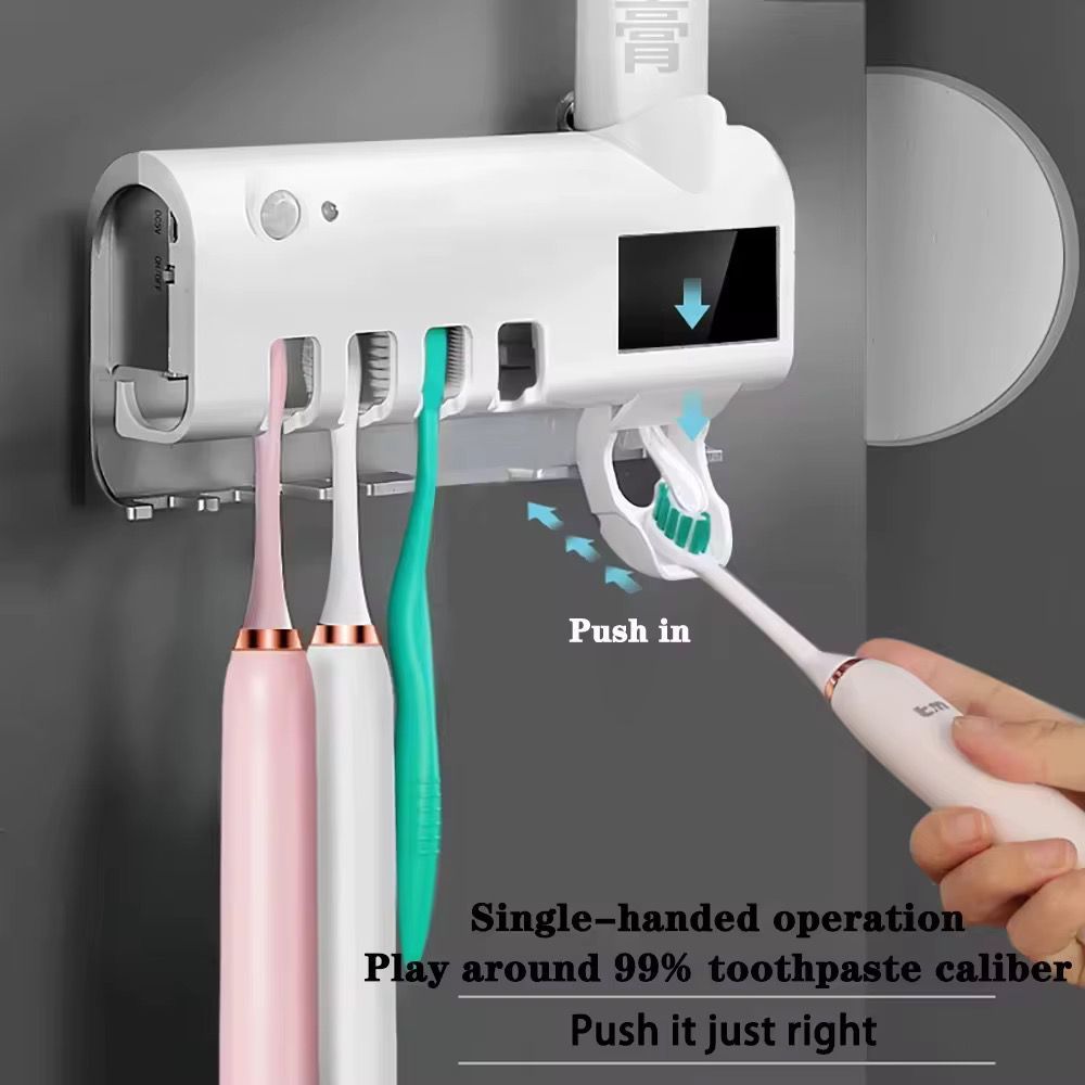 Suport smart periuțe de dinți cu sterilizare UV