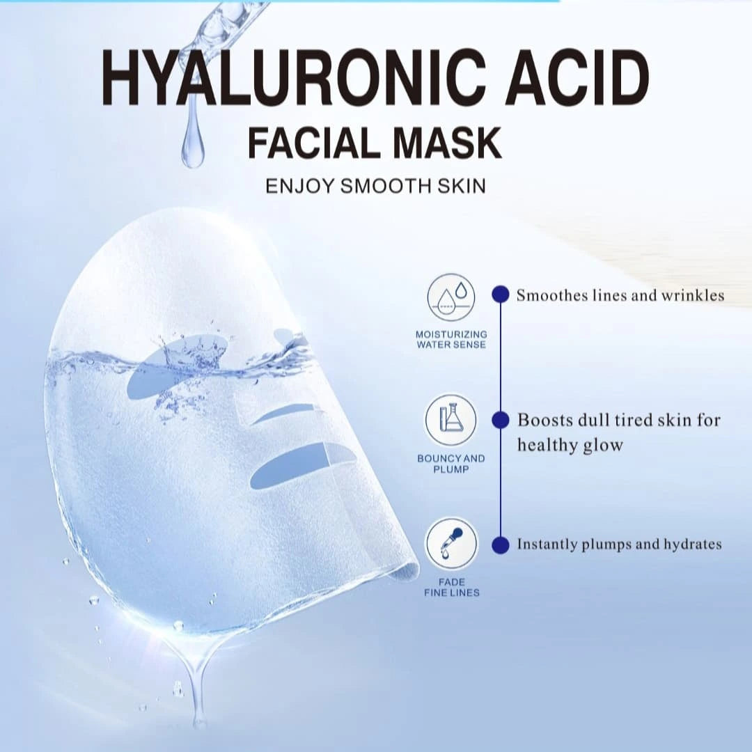 Mască facială cu acid hialuronic 5+5 GRATUIT