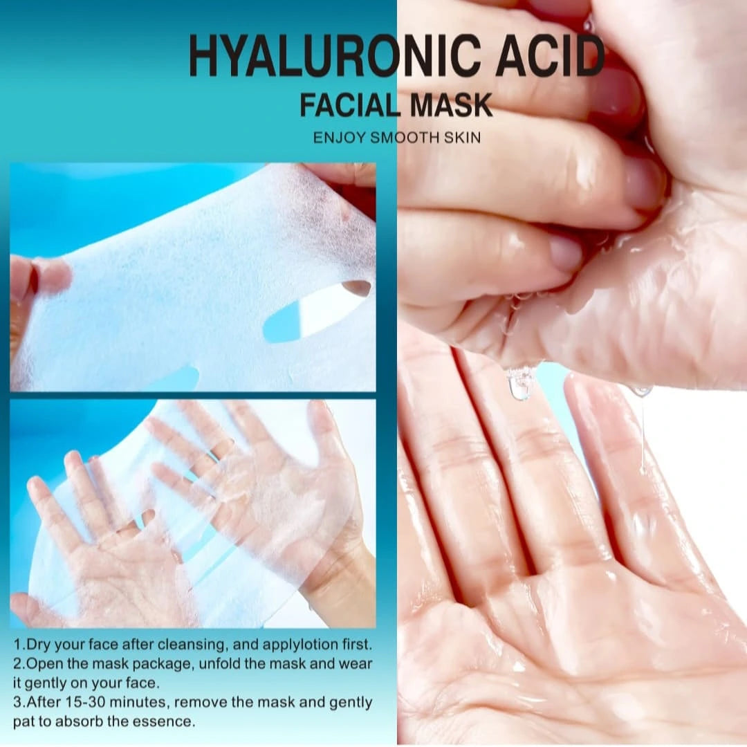 Mască facială cu acid hialuronic 5+5 GRATUIT