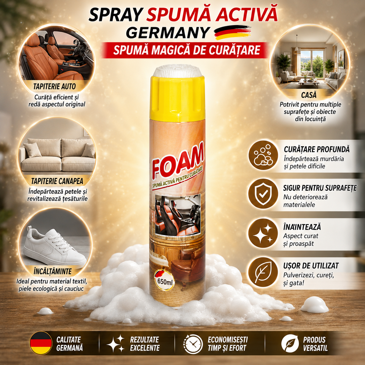 SPUMĂ ACTIVĂ GERMANY 650ML