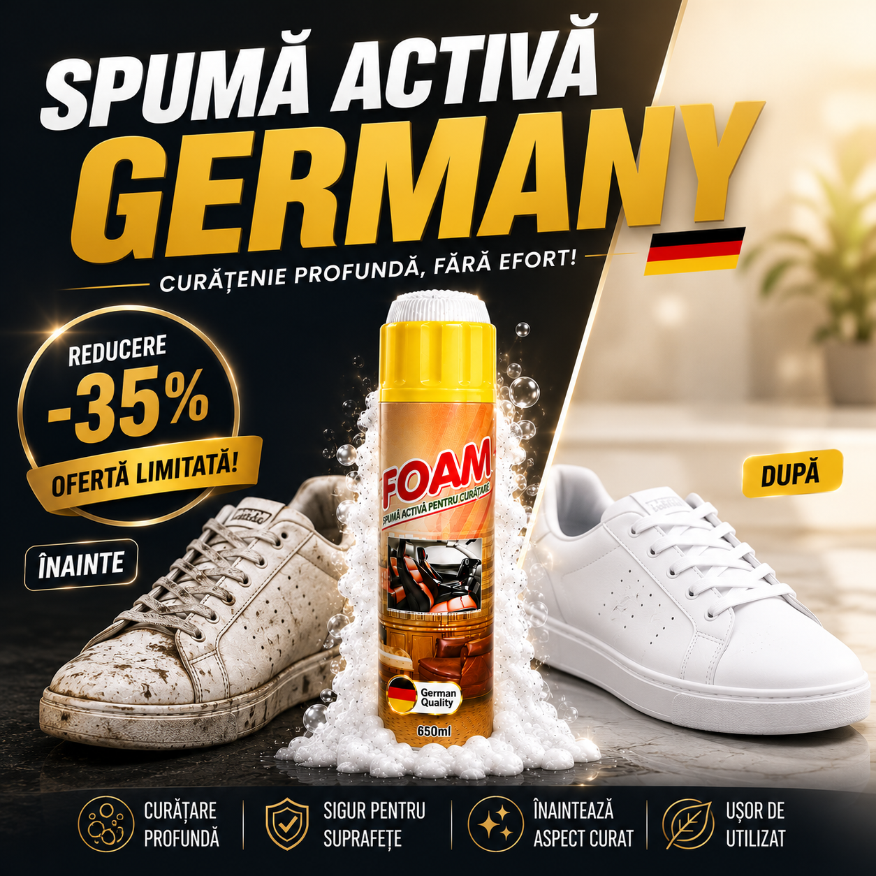 SPUMĂ ACTIVĂ GERMANY 650ML