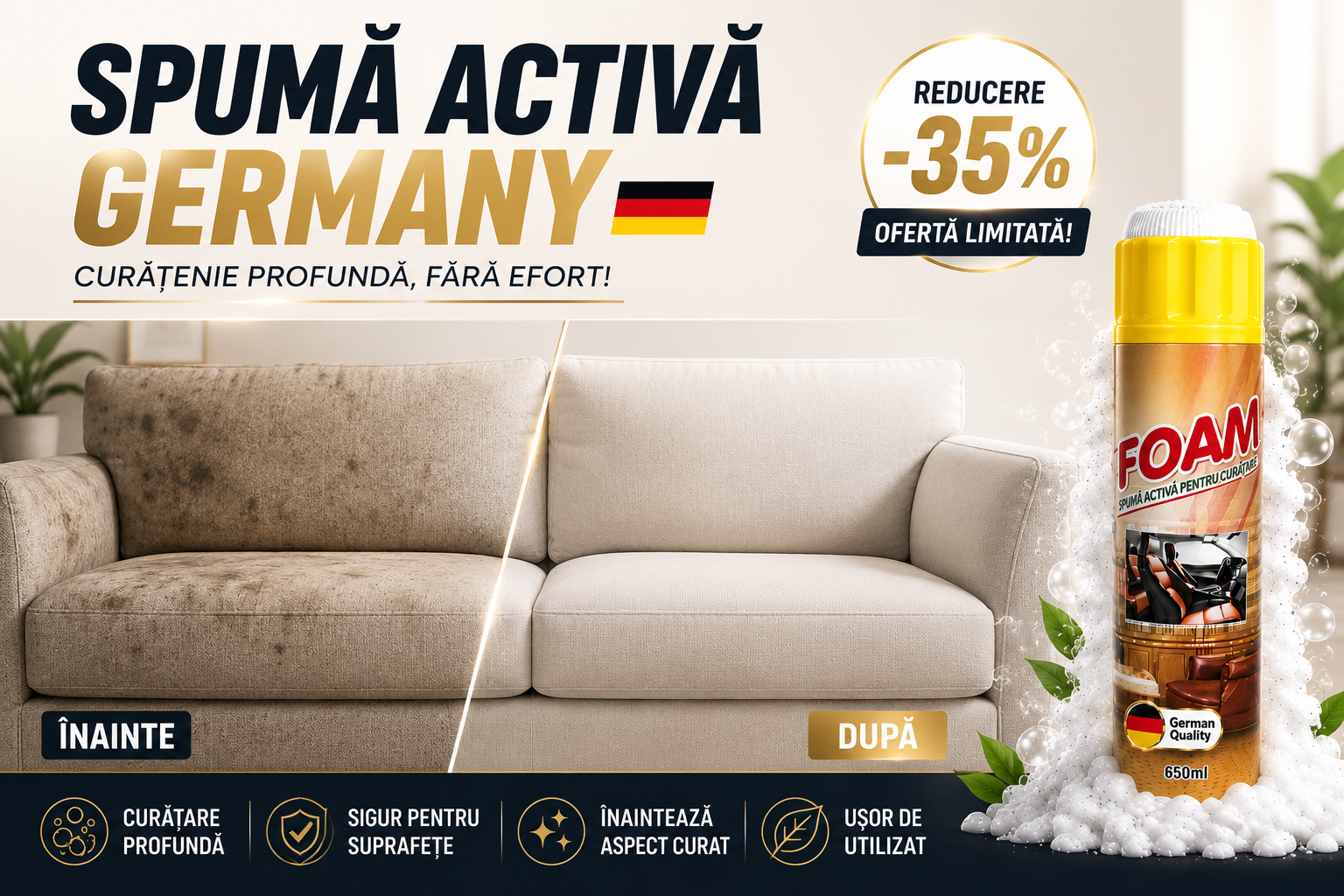 SPUMĂ ACTIVĂ GERMANY 650ML