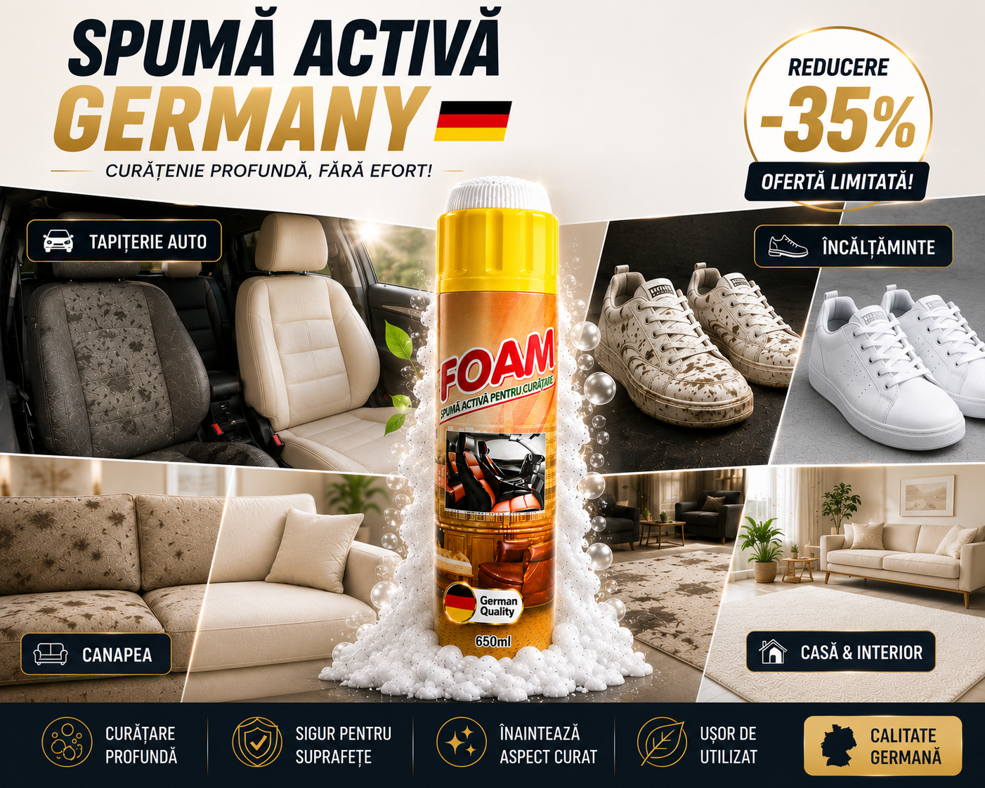 SPUMĂ ACTIVĂ GERMANY 650ML