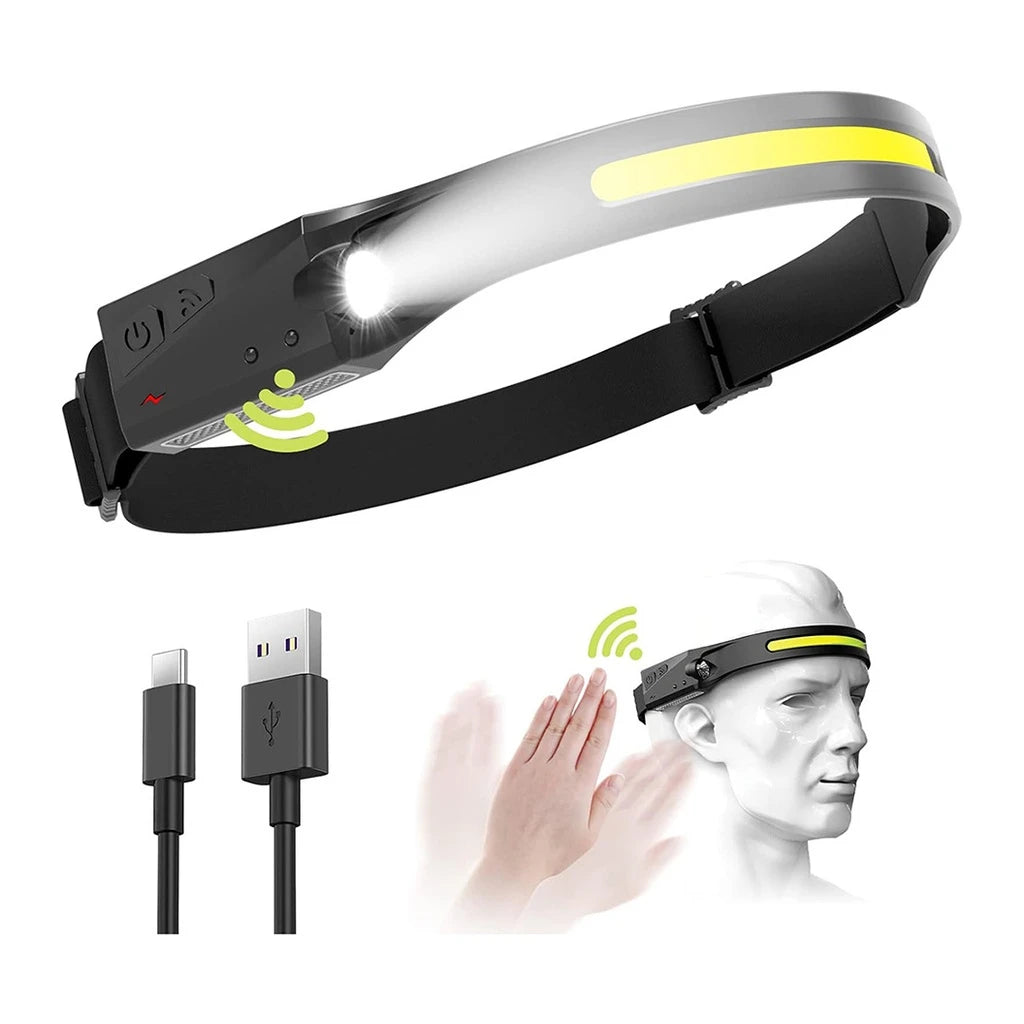 Lanterna LED pentru cap cu senzor