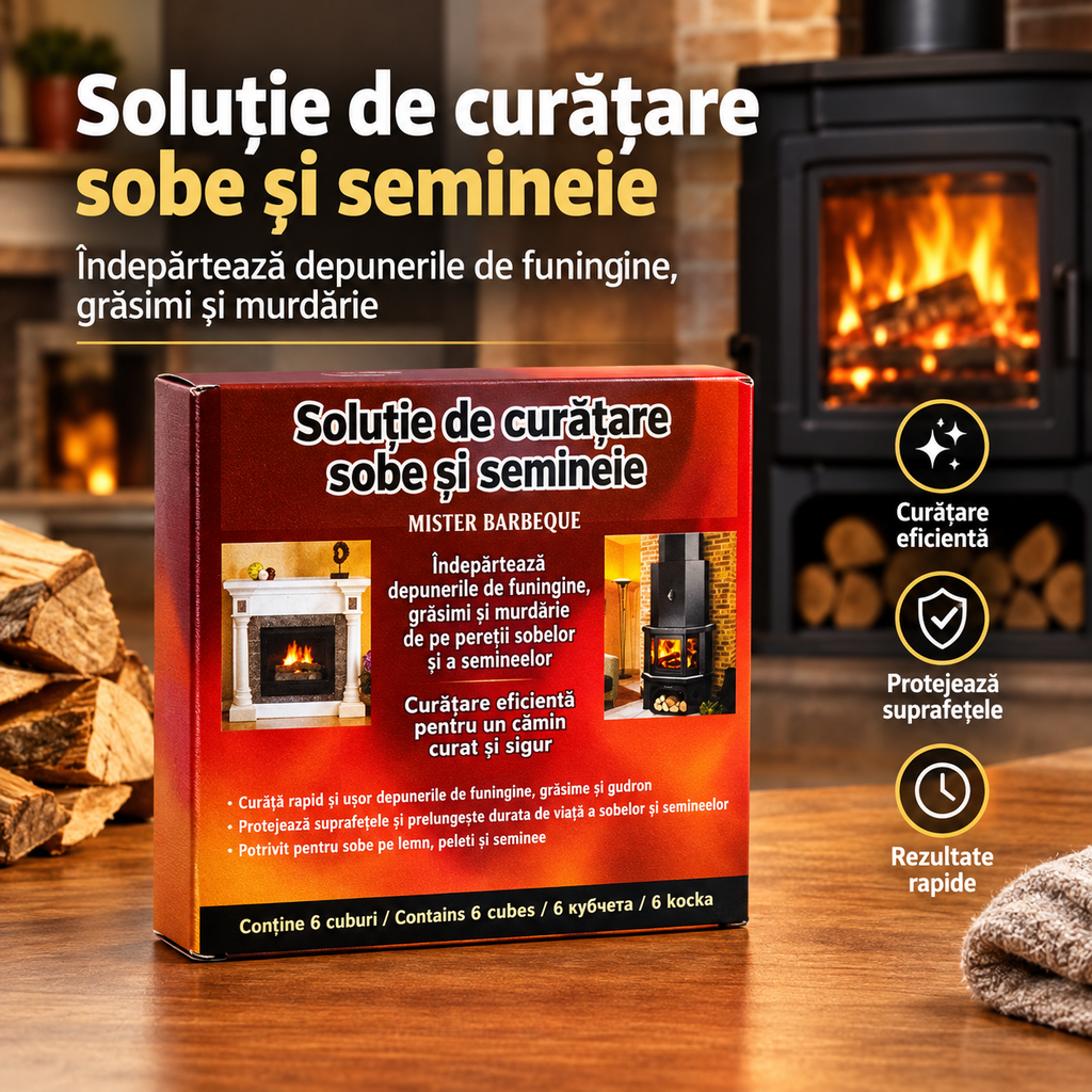 Soluție de curățare sobe și seminee