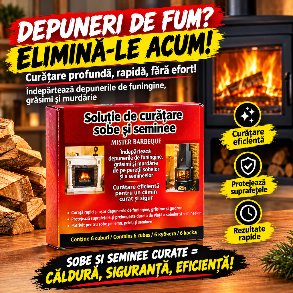 Soluție de curățare sobe și seminee