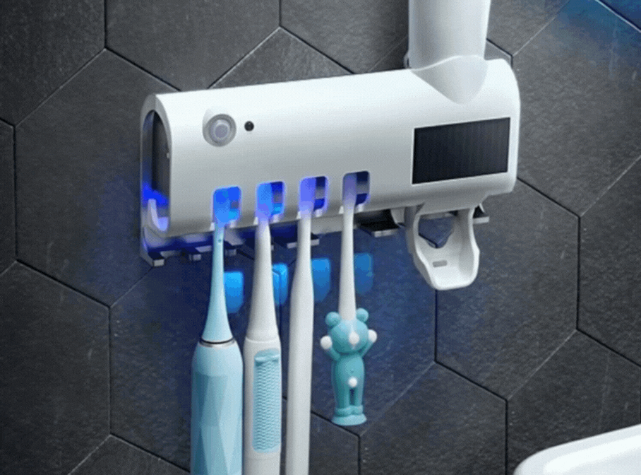 Suport smart periuțe de dinți cu sterilizare UV